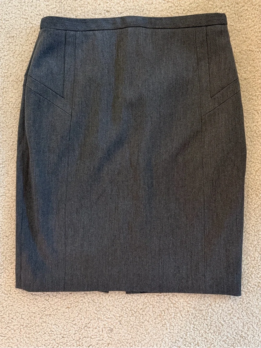 Express Dark Gray Tailored Pencil Skirt